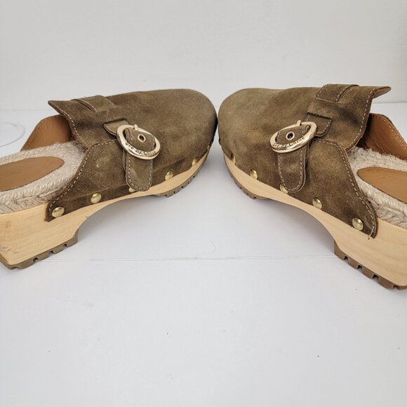 See by Chloe Viviane Studded Buckled Suede Clogs 37 7 - Picture 6 of 11